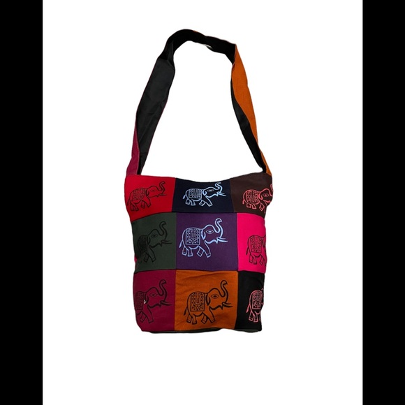 NWT.  Handmade Handbag by Sacred Threads. LG GR/GR - Picture 2 of 2